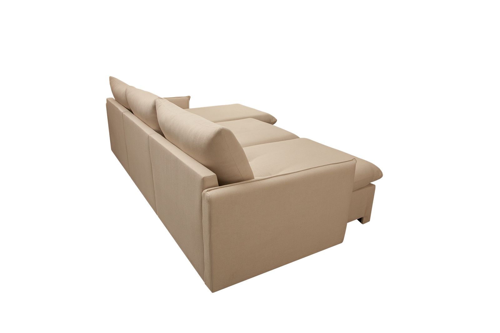 Sofa Cama Retratil Confort Linho 2,58m Lindecor cor Bege