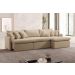 Sofa Cama Retratil Confort Linho 2,58m Lindecor cor Bege