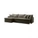 Sofa Cama Retratil Confort Linho 2,58m Lindecor cor Grafite