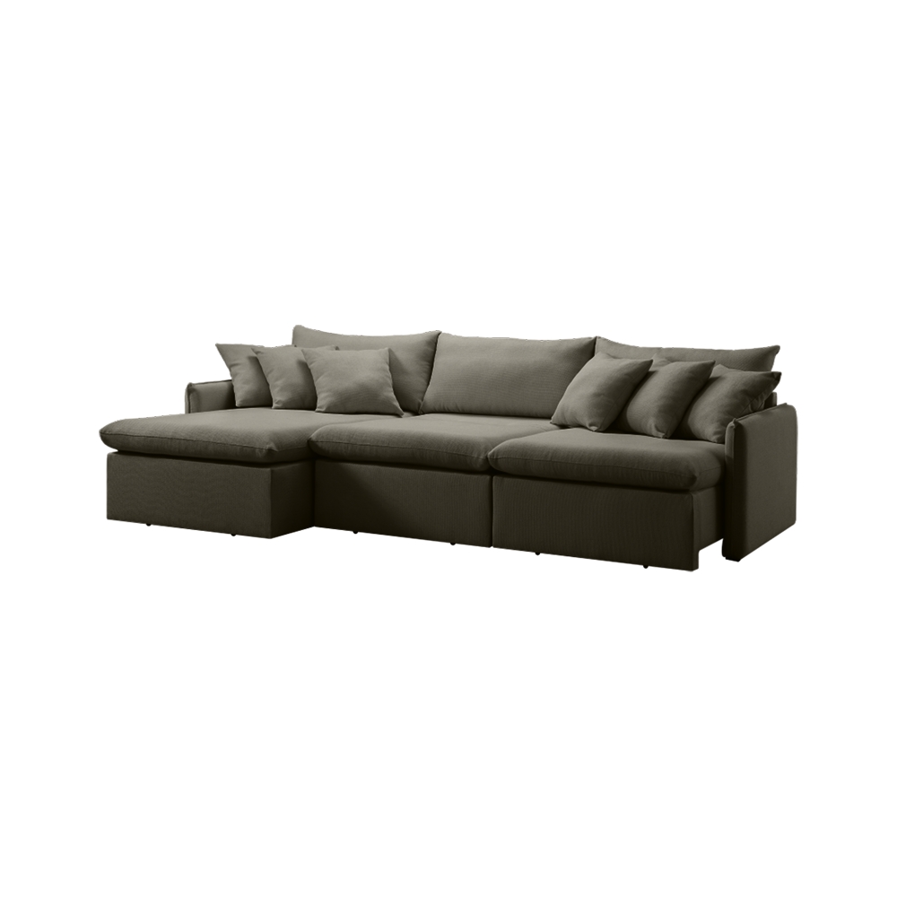 Sofa Cama Retratil Confort Linho 2,58m Lindecor cor Grafite