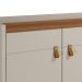 Aparador Buffet 4 Portas Ripado 160 cm Abruzzo Freijo/Off White