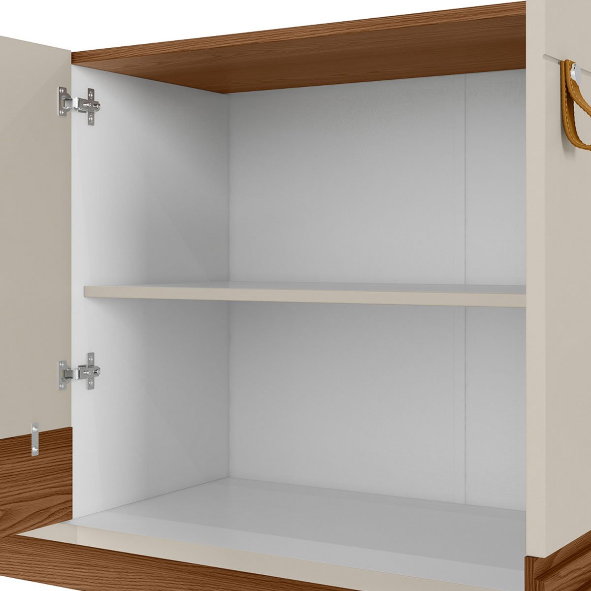 Aparador Buffet 4 Portas Ripado 160 cm Abruzzo Freijo/Off White