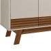 Aparador Buffet 4 Portas Ripado 160 cm Abruzzo Freijo/Off White