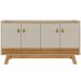Aparador Buffet 4 Portas Ripado 160 cm Abruzzo Nature/Off White