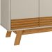 Aparador Buffet 4 Portas Ripado 160 cm Abruzzo Nature/Off White