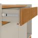 Aparador Buffet Bar c/ Espelho 2 Portas 1 Gaveta Ripada Lucas Nature/Off White