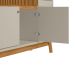 Aparador Buffet Bar c/ Espelho 2 Portas 1 Gaveta Ripada Lucas Nature/Off White
