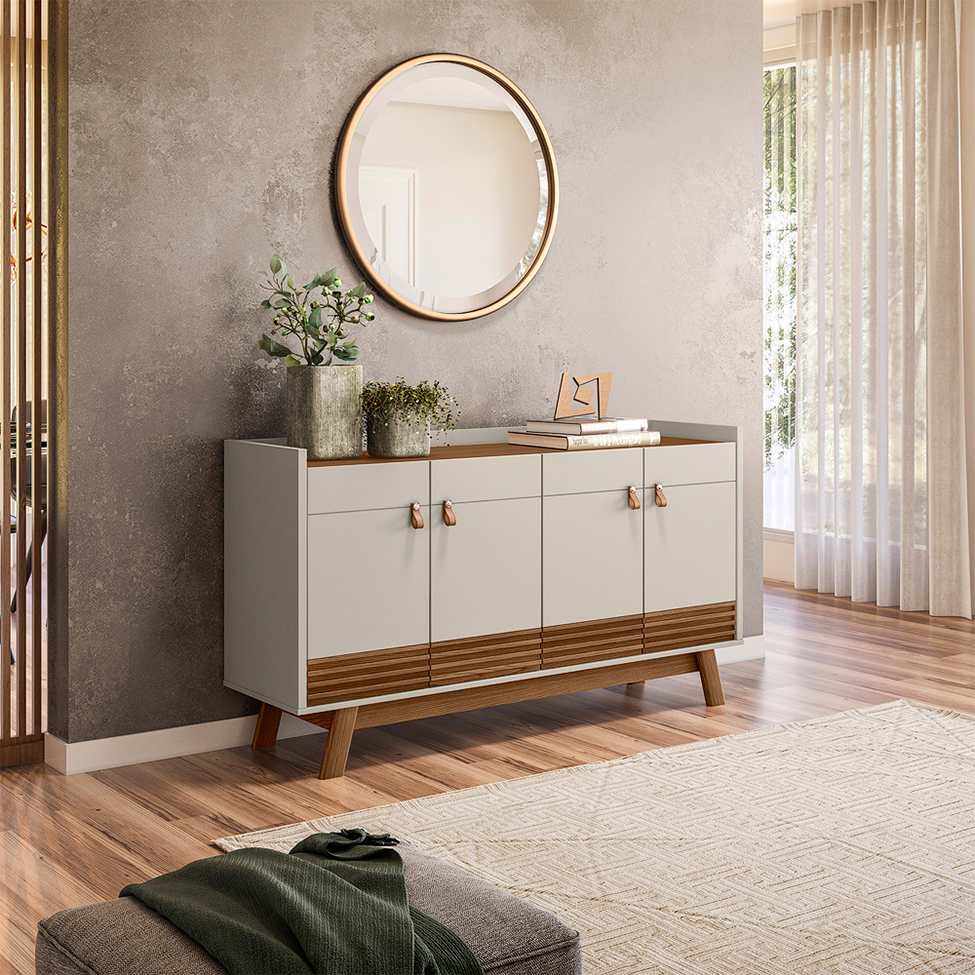 Buffet Abruzzo 4 PT Freijó e Off White