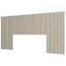 Cabeceira Casal Ripada Limoeiro com Frame Off White