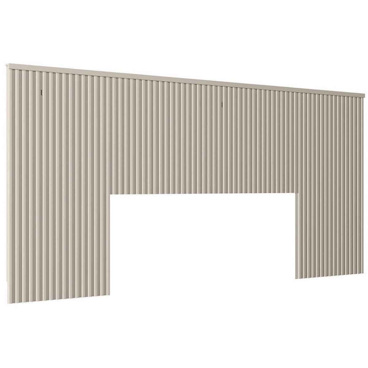 Cabeceira Casal Ripada Limoeiro com Frame Off White
