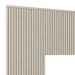 Cabeceira Casal Ripada Limoeiro com Frame Off White