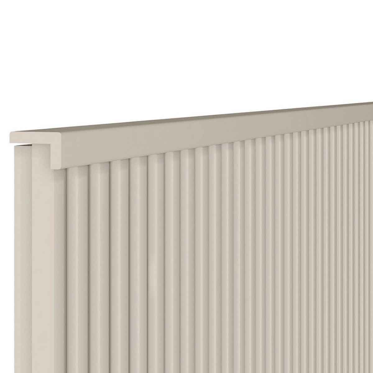 Cabeceira Casal Ripada Limoeiro com Frame Off White