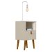 Cabeceira King Laranjeiras com 2 Mesas de Apoio Búzios 2 GV Off White