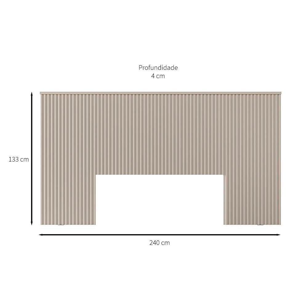 Cabeceira King Laranjeiras com 2 Mesas de Apoio Búzios 2 GV Off White