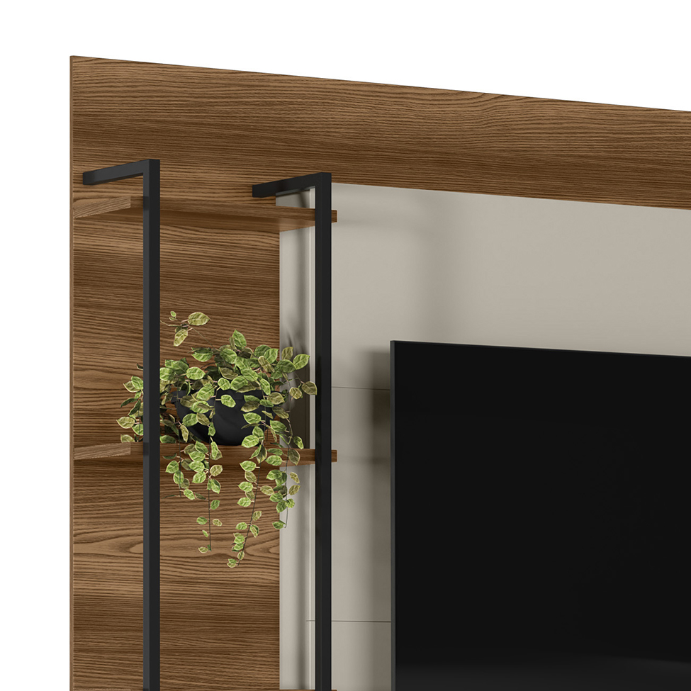 Estante para Home Theater e TV até 50 Polegadas Alagoas Freijó e Off White