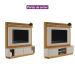 Estante para Home Theater e TV até 75 Polegadas Guararapes 2 PT Nature e Off White