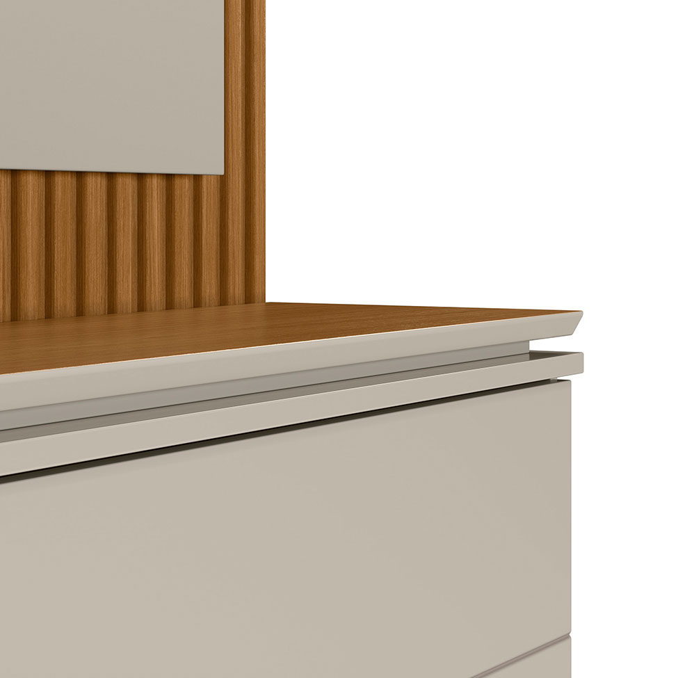 Estante para Home Theater e TV até 75 Polegadas Guararapes 2 PT Nature e Off White