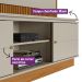 Estante para Home Theater e TV até 75 Polegadas Guararapes 2 PT Nature e Off White