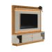Estante para Home Theater e TV até 75 Polegadas Guararapes com LED 2 PT Nature e Off White