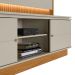 Estante para Home Theater e TV até 75 Polegadas Guararapes com LED 2 PT Nature e Off White