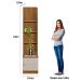 Kit 2 Módulos Laterais Complementares Painel Ripado Naturale/Off White