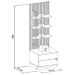 Módulo Lateral Complementar Painel Ripado Naturale/Off White