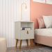 Mesa de Cabeceira Búzios 1 Gaveta Off White