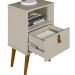 Mesa de Cabeceira Búzios 1 Gaveta Off White