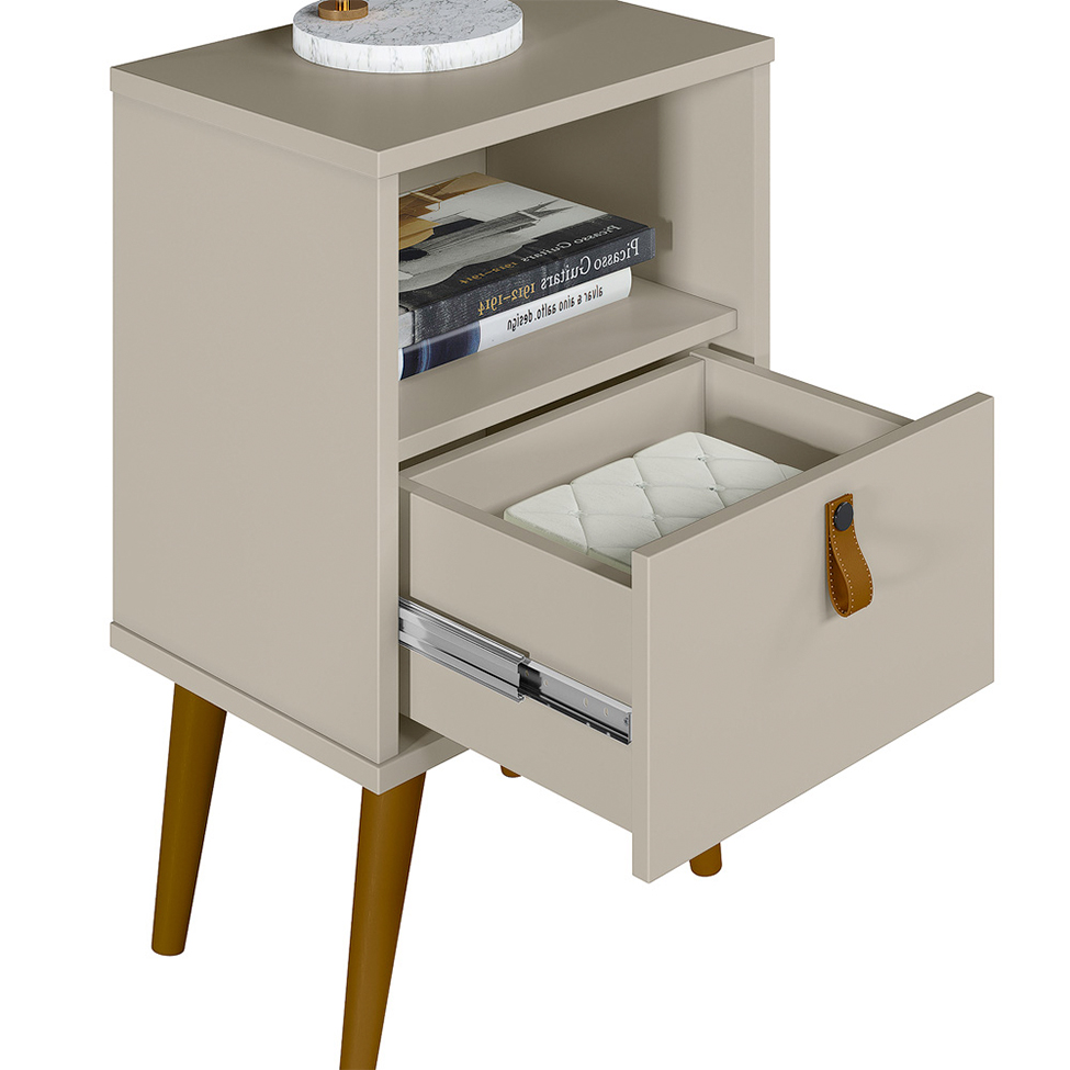 Mesa de Cabeceira Búzios 1 Gaveta Off White