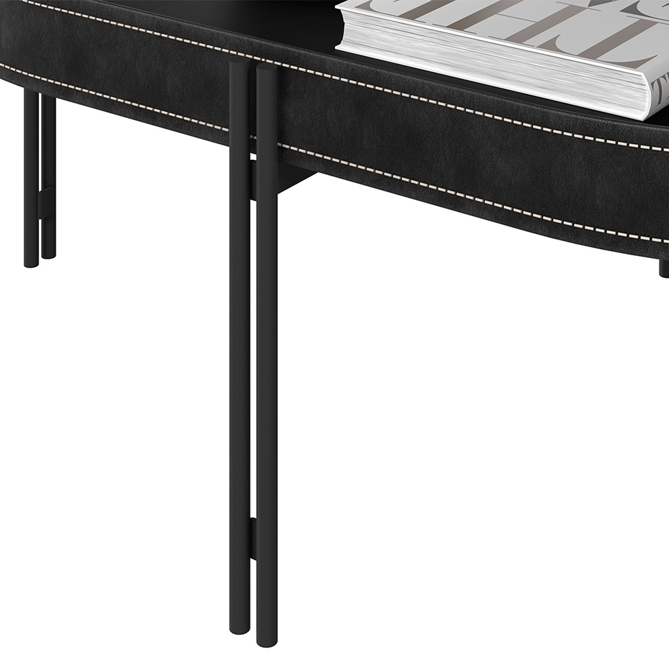 Mesa de Centro Oval Monaco Preta