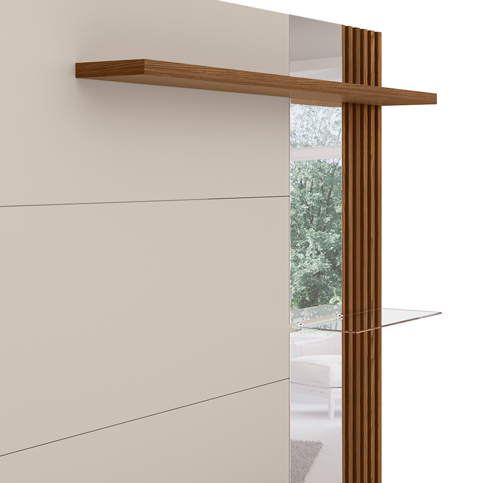 Painel para TV até 60 Polegadas Maragogi Freijó e Off White
