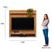 Painel para Tv até 50" Chanfrado com Nicho e Prateleira Cris Nature/Off White