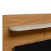 Painel para Tv até 50" Chanfrado com Nicho e Prateleira Cris Nature/Off White