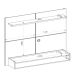 Painel para Tv até 50" Chanfrado com Nicho e Prateleira Cris Nature/Off White