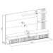 Painel para Tv até 60" Ripado com Espelho 2 Portas Calêndula Nature/Off White