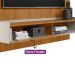 Painel para Tv até 65" Frisado com Porta e Nicho Diana Nature/Off White
