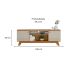 Rack Colorado 2 PT Nature e Off White 180 cm