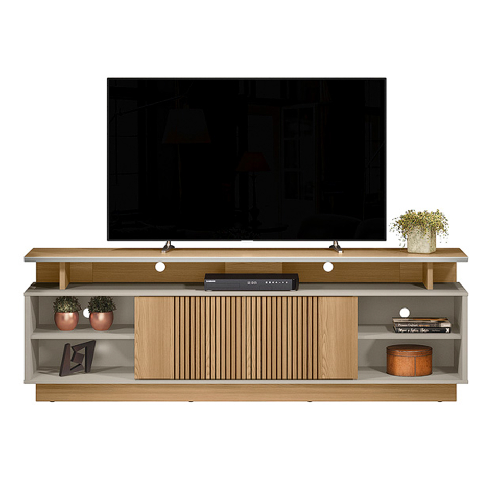 Rack Leblon Carvalho e Off White 200 cm