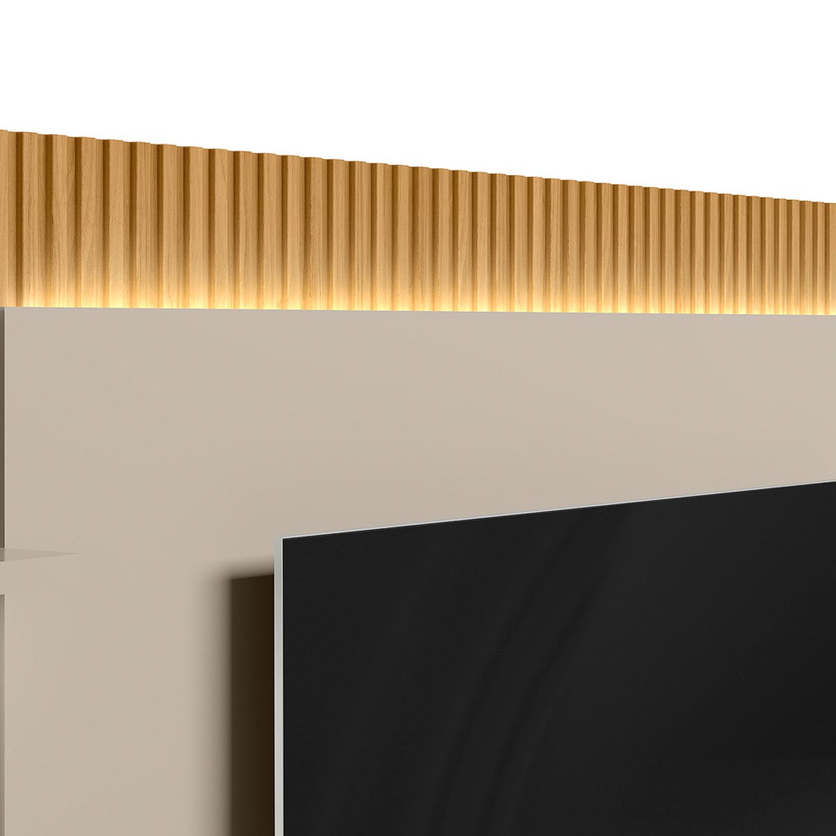 Rack Painel para Tv até 70" e 2 Módulos Laterais Paulina Tauari/Off White