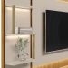 Rack Painel para Tv até 70" e 2 Módulos Laterais Paulina Tauari/Off White