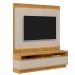 Rack com Painel Modulado para Tv até 70" Ripado Paulina  Tauari/Off White Fosco