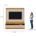 Rack com Painel Modulado para Tv até 70" Ripado Paulina  Tauari/Off White Fosco