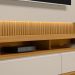 Rack com Painel Modulado para Tv até 70" Ripado Paulina  Tauari/Off White Fosco