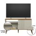 Rack para TV 50 Polegadas 1 Porta 1 Prateleira Rubro Nature/Off White