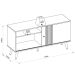 Rack para TV 50 Polegadas 1 Porta 1 Prateleira Rubro Nature/Off White