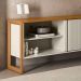 Rack para TV 55 Polegadas 1 Porta 1 Prateleira Golden  Nature/Off White