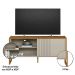 Rack para TV 55 Polegadas 1 Porta 1 Prateleira Golden  Nature/Off White