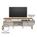Rack para TV 70 Polegadas 2 Portas com Nicho Jade Nature/Off White