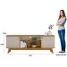 Rack para Tv 75 Polegadas 2 Portas com Nichos Colors  Nature/Off White
