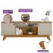 Rack para Tv 75 Polegadas 2 Portas com Nichos Colors  Nature/Off White